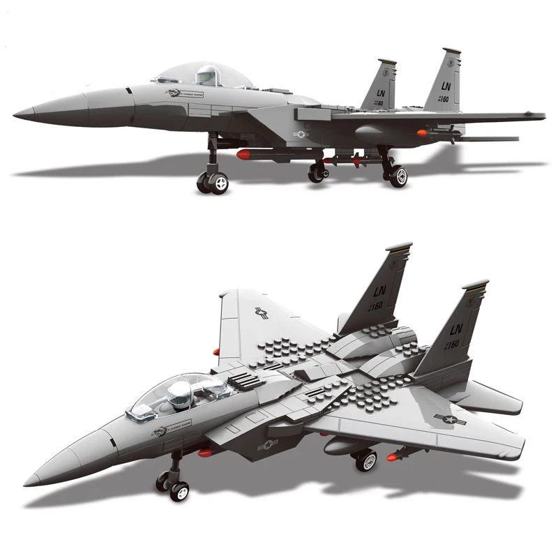 262pcs Military Series F-15 Eagle Fighter Building Blocks Model Compatible Brand With Figures Airplane Set Bricks Toys For Kids
262pcs Military Series F-15 Eagle Fighter Building Blocks Model Compatible Brand With Figures Airplane Set Bricks Toys For Kids