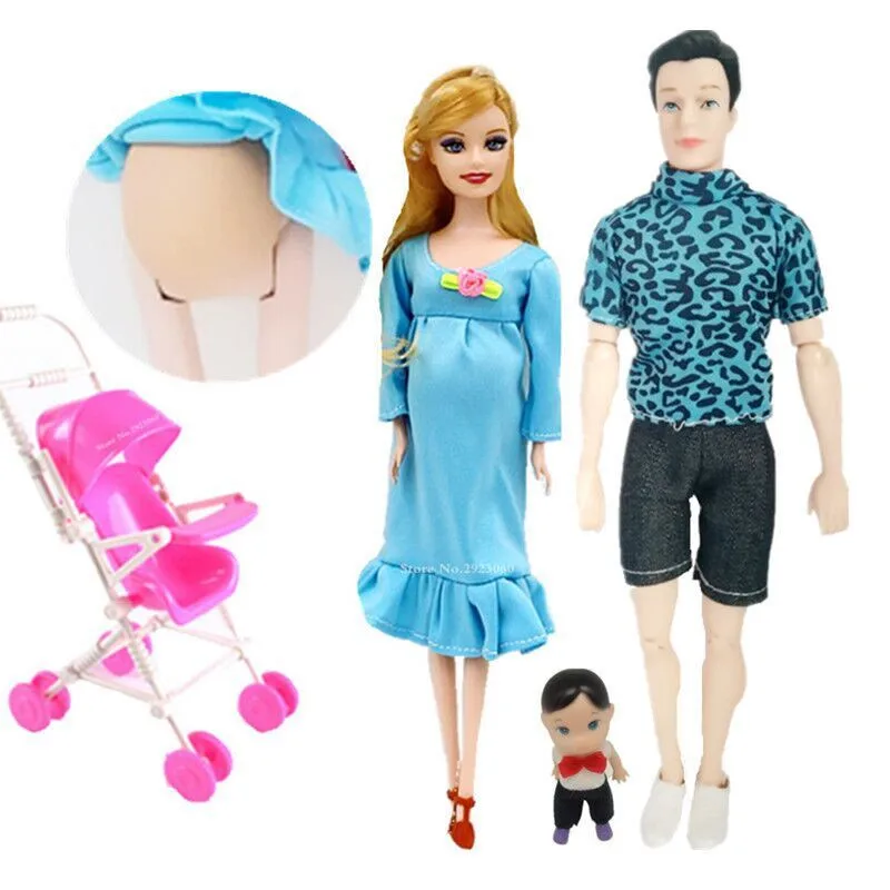 Toys Family 5 People Dolls Suits 1 Mother / Father 1/2 Little Kelly Girl / 1 Baby Son / 1 Baby Carriage Royal Pregnant Doll Gift
Toys Family 5 People Dolls Suits 1 Mother / Father 1/2 Little Kelly Girl / 1 Baby Son / 1 Baby Carriage Royal Pregnant Doll Gift