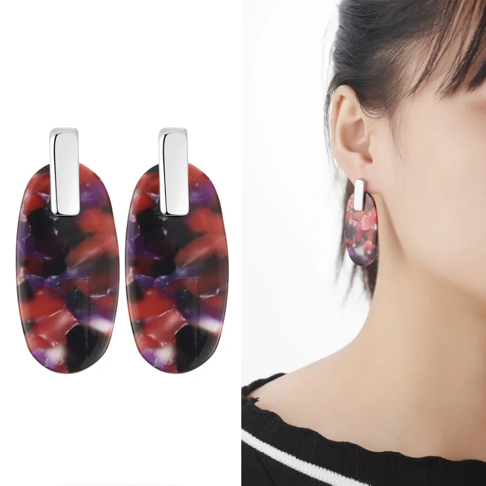 Handmade Fashion Acrylic Oval Geometric Gold Silver Long Earrings Girls Popular Earrings Statement Boho Earrings Temperament
Handmade Fashion Acrylic Oval Geometric Gold Silver Long Earrings Girls Popular Earrings Statement Boho Earrings Temperament