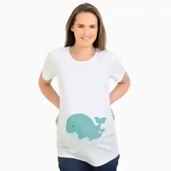 Hot pregnancy t-shirts cute mom and baby dolphin print maternity tops summer white t shirts tees for pregnant women short sleeve
Hot pregnancy t-shirts cute mom and baby dolphin print maternity tops summer white t shirts tees for pregnant women short sleeve