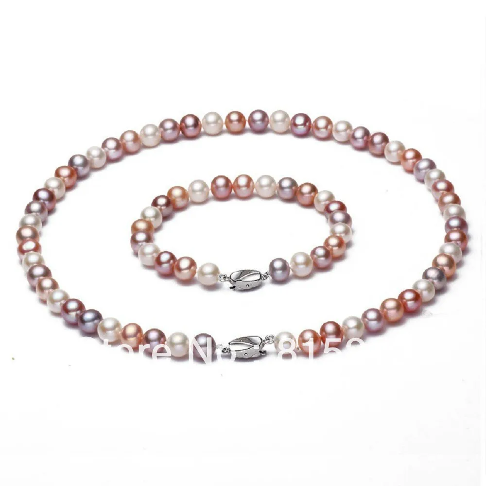 ddh0023 Mixed-Color 6.5-7 MM Round Freshwater Pearl Necklace and Bracelet 2-piece set
ddh0023 Mixed-Color 6.5-7 MM Round Freshwater Pearl Necklace and Bracelet 2-piece set