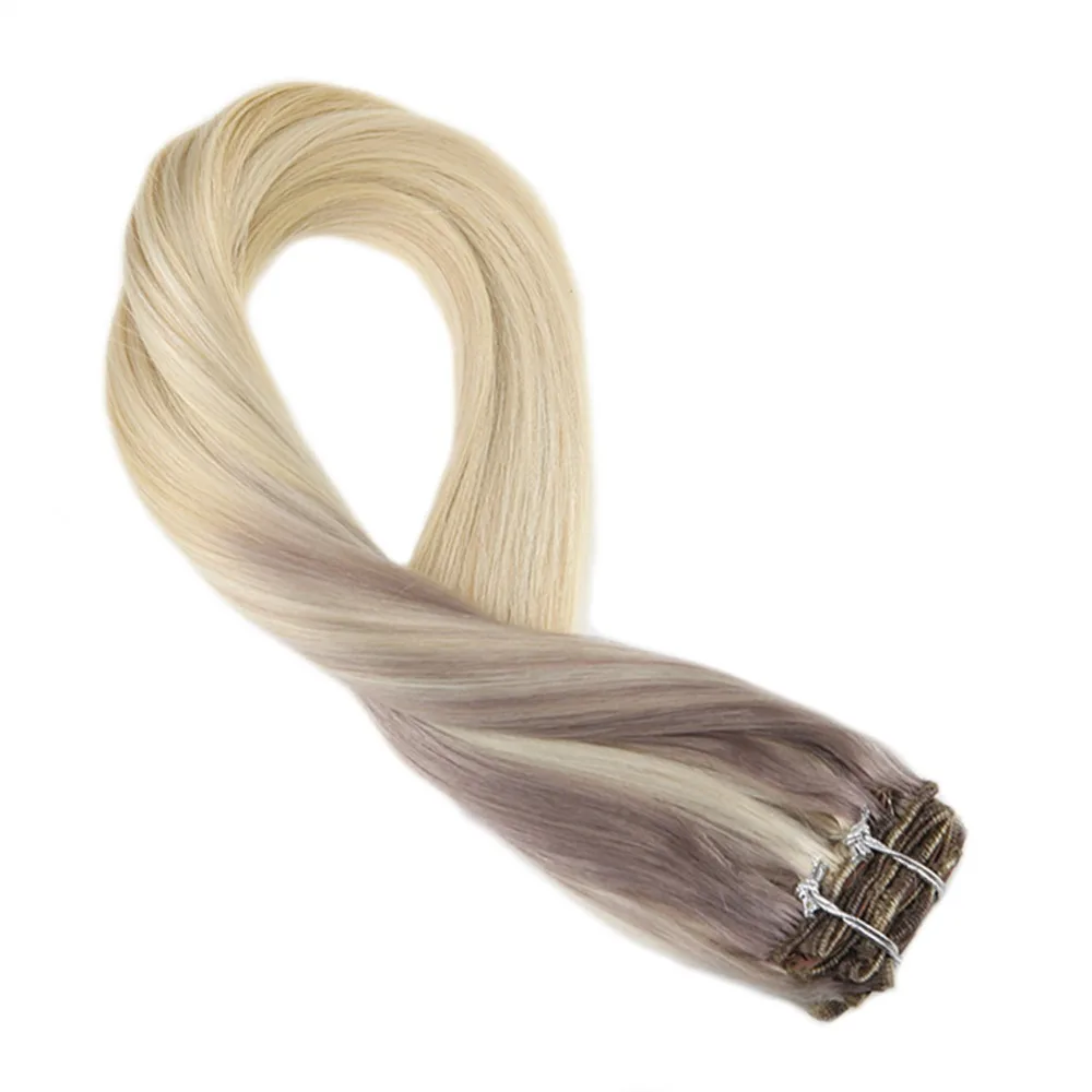 Moresoo Clip In Hair Extension Balayage Color #18 Fading to #22 and #60 Remy Hair Extension Full Head Set Straight Hair 7Pcs
Moresoo Clip In Hair Extension Balayage Color #18 Fading to #22 and #60 Remy Hair Extension Full Head Set Straight Hair 7Pcs