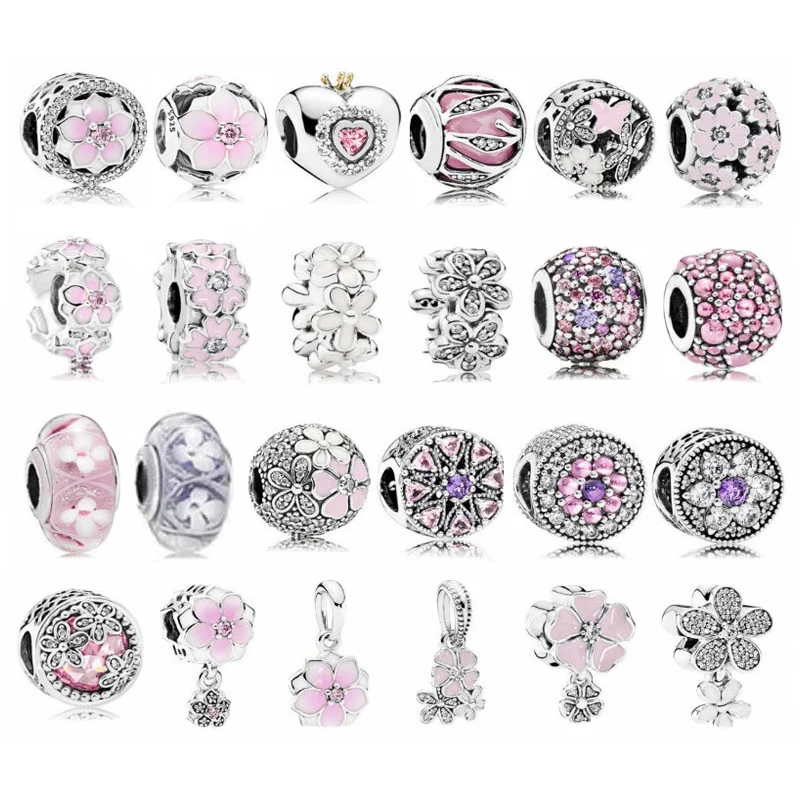Fits Bracelet Charm DIY Women's Party Gift Pink Series Magnolia Daisy Flower 925 Sterling Silver Beads
Fits Bracelet Charm DIY Women's Party Gift Pink Series Magnolia Daisy Flower 925 Sterling Silver Beads