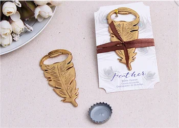 50 PCS /LOT "Gilded Gold" Feather Bottle Opener wedding Favor and gift feather men's gift
50 PCS /LOT "Gilded Gold" Feather Bottle Opener wedding Favor and gift feather men's gift