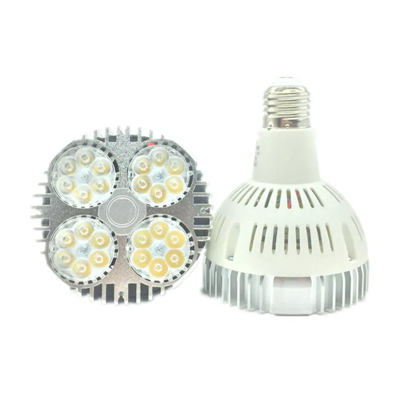 LED Par30 35 Вт прожектор Par 30 лампа E27 Indooor Высокая мощность черный белый корпус 220В 1