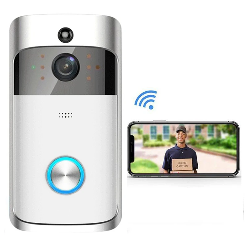 Smart Wireless Video Doorbell HD 720P Visible Doorbell WiFi Night Vision Phone Intercom Smart Home
Smart Wireless Video Doorbell HD 720P Visible Doorbell WiFi Night Vision Phone Intercom Smart Home