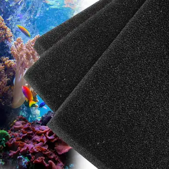 

100x50x2cm Black Filtration Foam Aquarium Fish Tank Biochemical Filter Sponge Pad Light Weight And Softness Design 3 Holes