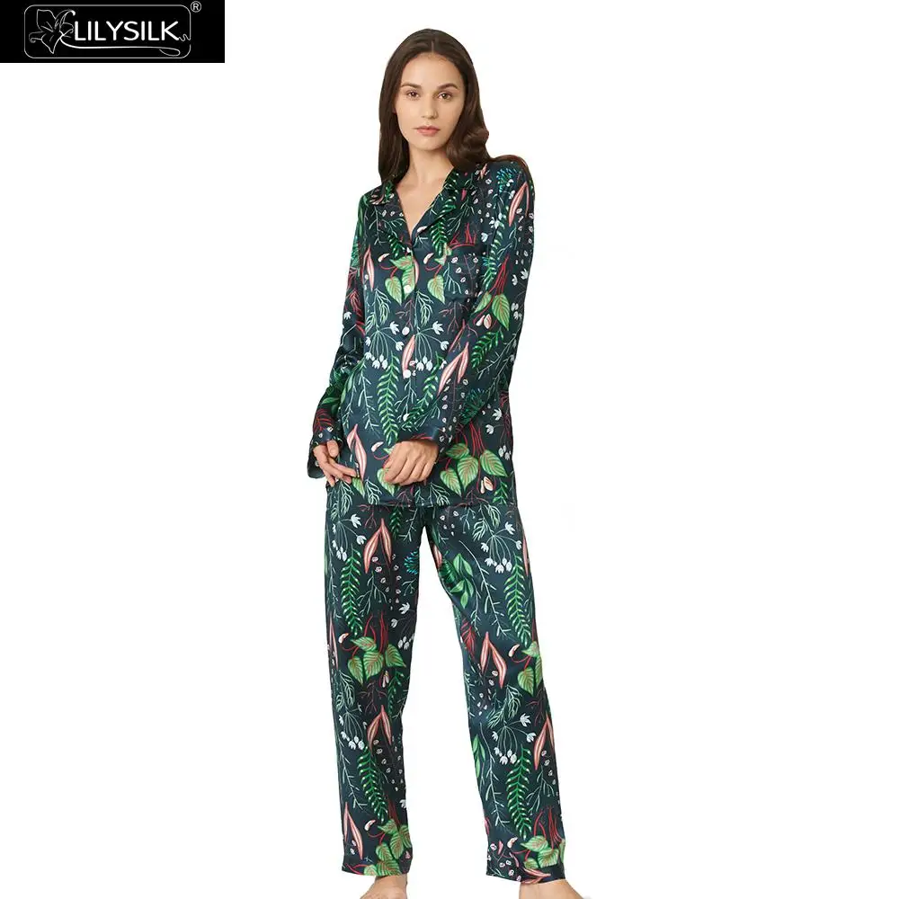 LilySilk Pajamas Set Pijama Women Pure 100 Silk Sleepwear Plant Print Long NEW Luxury Natural Women's Clothing Free Shipping
LilySilk Pajamas Set Pijama Women Pure 100 Silk Sleepwear Plant Print Long NEW Luxury Natural Women's Clothing Free Shipping