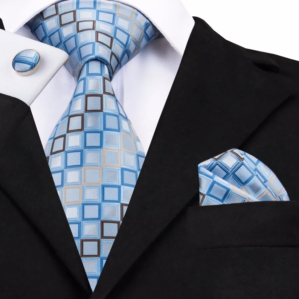 SN-1128 Blue Yellow Geometric Tie Hanky Cufflinks Sets Men's 100% Silk Ties for men Formal Wedding Party Groom
SN-1128 Blue Yellow Geometric Tie Hanky Cufflinks Sets Men's 100% Silk Ties for men Formal Wedding Party Groom