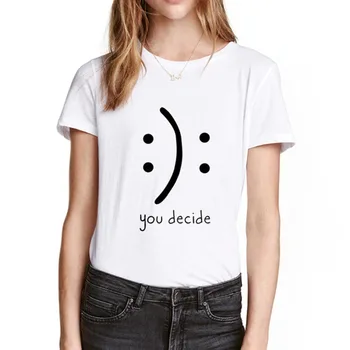 Women Casual Loose T-shirts Short Sleeve Smile/Cry Face Funny Tops Gifts Fashion 2018 New
Women Casual Loose T-shirts Short Sleeve Smile/Cry Face Funny Tops Gifts Fashion 2018 New