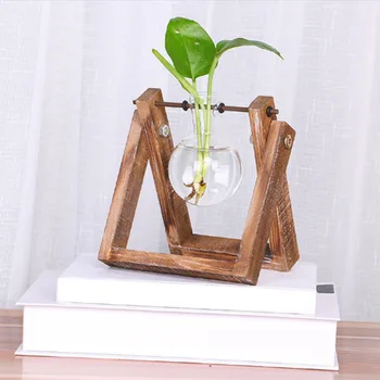 Hydroponic Plant Transparent Glass Vase DIY Wooden Stand Holder Rack Water Planting Vase Glasses Home Desktop Decor
Hydroponic Plant Transparent Glass Vase DIY Wooden Stand Holder Rack Water Planting Vase Glasses Home Desktop Decor