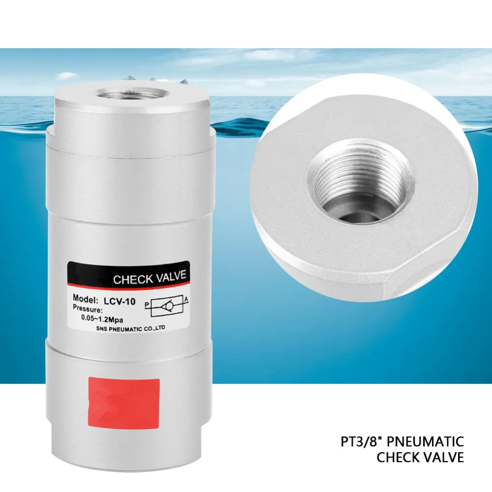 PT 3/8in Pneumatic Check Valve Port Round Pneumatic One Way Check Valve Air Direction Control Tool LCV-10 valvula
PT 3/8in Pneumatic Check Valve Port Round Pneumatic One Way Check Valve Air Direction Control Tool LCV-10 valvula