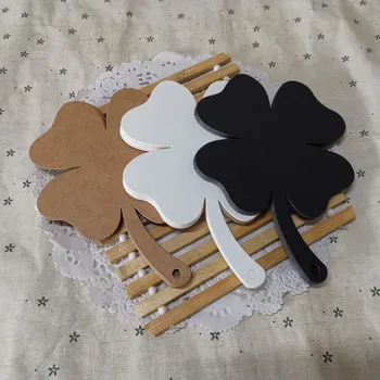 10*13.5cm DIY Apparel Garment Tags black white Kraft paper Cardboard Clover Bookmark Clothing Blank Label id card 100 pcs/lot 
10*13.5cm DIY Apparel Garment Tags black white Kraft paper Cardboard Clover Bookmark Clothing Blank Label id card 100 pcs/lot