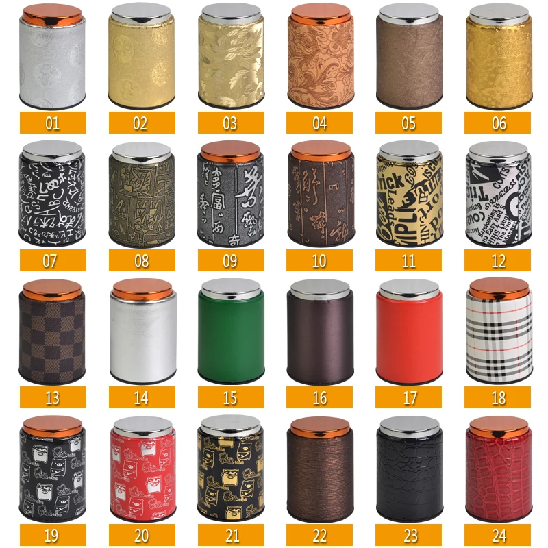 KTV Bar Dice Cup SetsGambling Casino Texas Poker Game Metal+Lether Dice Cup Set & 6pcs Acrylic Dices
KTV Bar Dice Cup SetsGambling Casino Texas Poker Game Metal+Lether Dice Cup Set & 6pcs Acrylic Dices