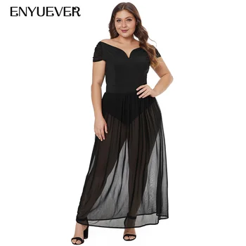 Enyuever Plus Size Black Party Night Club Dress Womens Sexy Sheer Mesh See Through Vestido Runway Summer Beach Dress Clubwear
Enyuever Plus Size Black Party Night Club Dress Womens Sexy Sheer Mesh See Through Vestido Runway Summer Beach Dress Clubwear