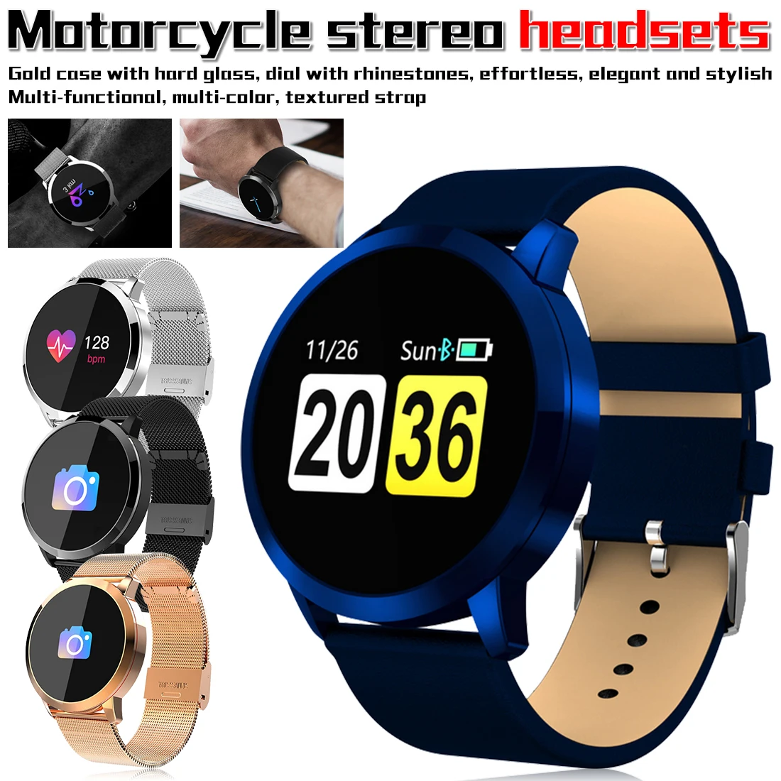 heart rate blood pressure monitoring weather display smart Bluetooth bracelet Q8 color screen smart bracelet
heart rate blood pressure monitoring weather display smart Bluetooth bracelet Q8 color screen smart bracelet