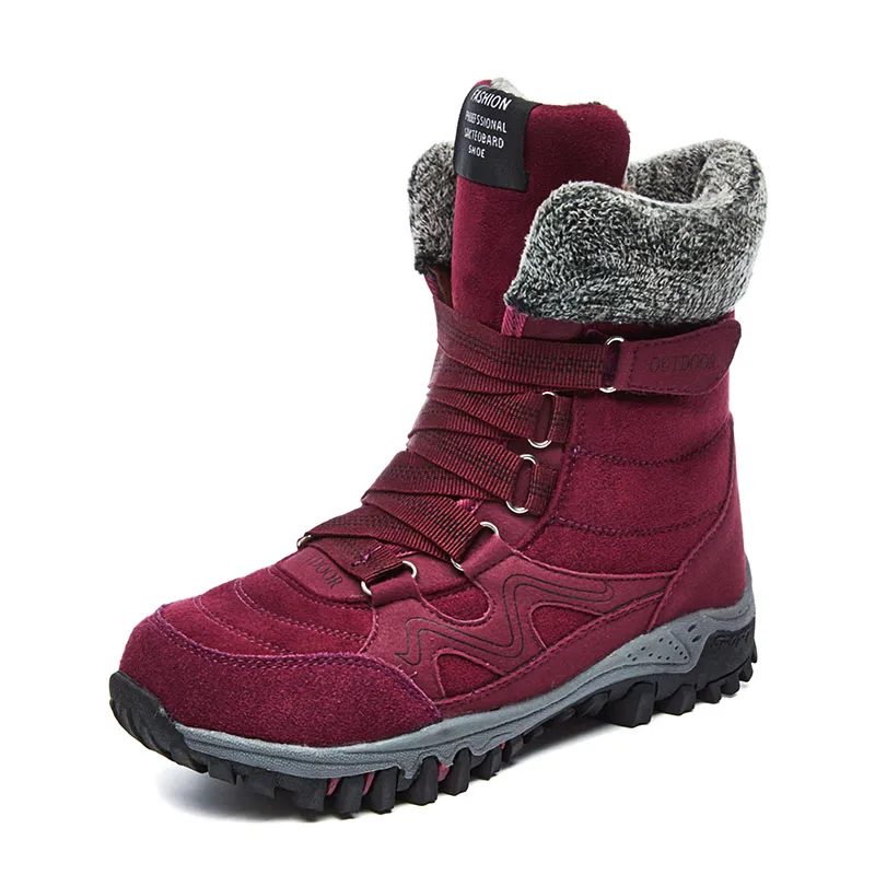 Warm Winter Women Outdoor Shoes Genuine Leather Waterproof Hiking Shoes Fur High Top Hiking Boots Mountain Trekking Shoes
Warm Winter Women Outdoor Shoes Genuine Leather Waterproof Hiking Shoes Fur High Top Hiking Boots Mountain Trekking Shoes