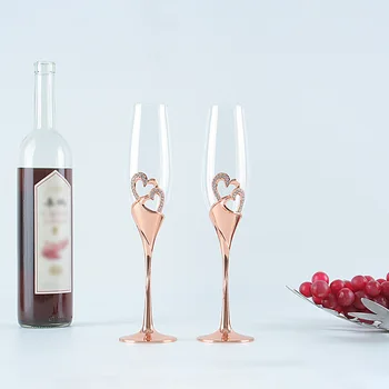 201-300 ml Rose Gold Champagne Cup High Foot 1PC Glass Wedding decoration for Core-Shaped Diamond Crystal Cup Red Wine Cup
201-300 ml Rose Gold Champagne Cup High Foot 1PC Glass Wedding decoration for Core-Shaped Diamond Crystal Cup Red Wine Cup