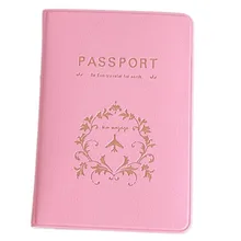 2018 titular do cartão de crédito estilo simples capa de passaporte rosa marrom viagem id titular do passaporte pvc caso titular do passaporte modelos casal(China)