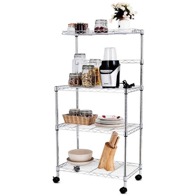 3-Tier Kitchen Microwave Baker Stand Storage Cart Rack Dish Holder with Wheels HW59479
3-Tier Kitchen Microwave Baker Stand Storage Cart Rack Dish Holder with Wheels HW59479