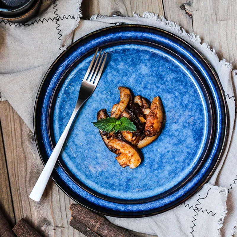 1PC KINGLANG Creative Ceramic Retro Porcelain Deep Blue Plates Dishes Fish Plate Dinnerware Tableware
1PC KINGLANG Creative Ceramic Retro Porcelain Deep Blue Plates Dishes Fish Plate Dinnerware Tableware