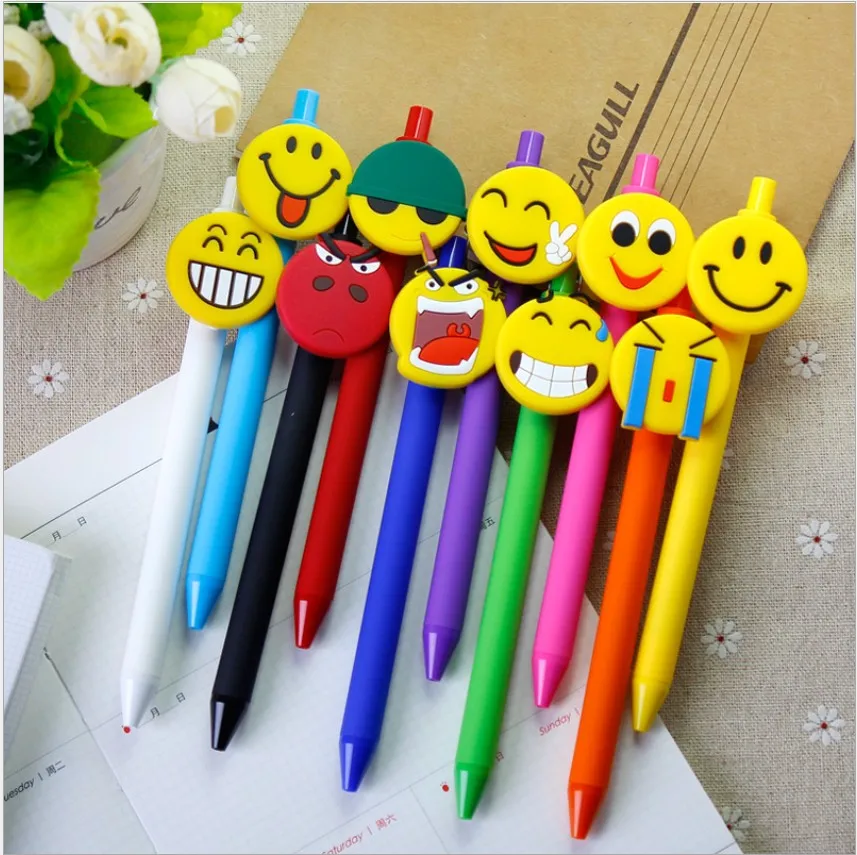 Chat emoji smiling face candy color frosted 0.5 mm black gel pen Creative Learning stationery ball-point pen for kids
Chat emoji smiling face candy color frosted 0.5 mm black gel pen Creative Learning stationery ball-point pen for kids