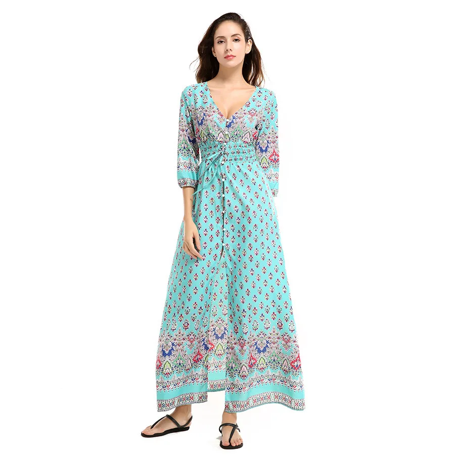 New Long Printing Degree Of Tightness Waist V Lead Vent Will Pendulum Dress Sexy Suit-dress
New Long Printing Degree Of Tightness Waist V Lead Vent Will Pendulum Dress Sexy Suit-dress