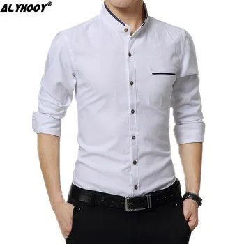 2017 New Casual Men Shirt Long Sleeve Collar Slim Fit Shirt Camisa Social Masculina Men Korean Mens Dress Shirts Men Clothes