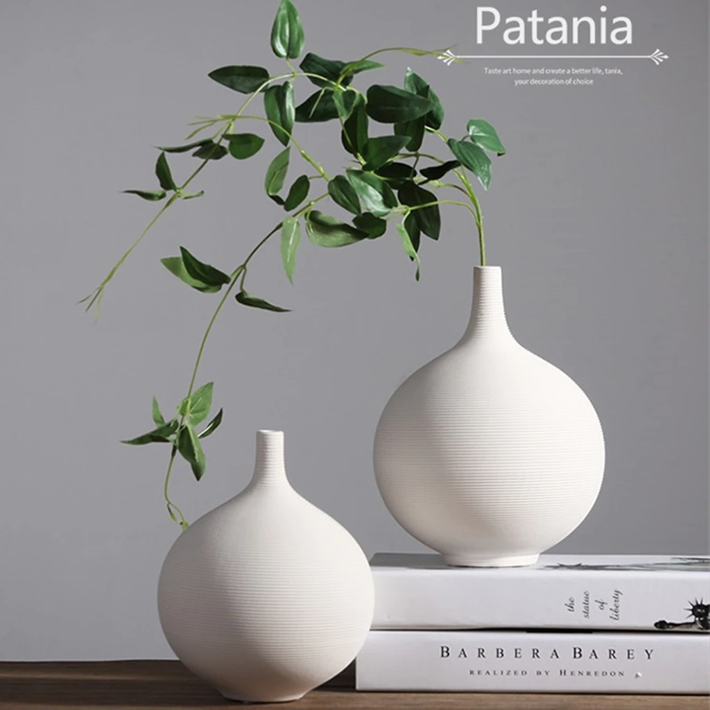 Ceramic Vase Handcraft Japanese Ikebana Flower Vase Tabletop Centerpiece L