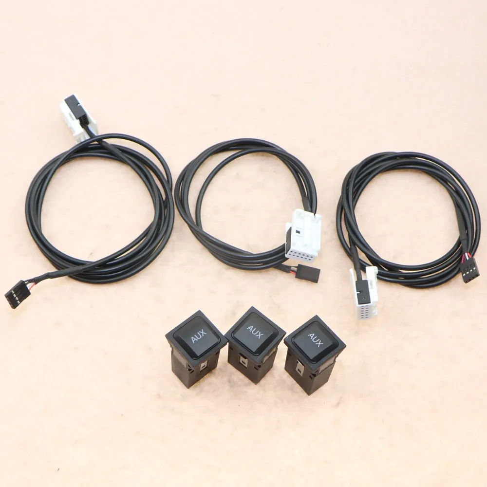 3 Set New AUX Switch Plug Adapter + Connection Harness Cable Pigtail RCD 510 RNS 315 Scirocco vw Jetta MK5 Golf MK6 5KD035724A
3 Set New AUX Switch Plug Adapter + Connection Harness Cable Pigtail RCD 510 RNS 315 Scirocco vw Jetta MK5 Golf MK6 5KD035724A