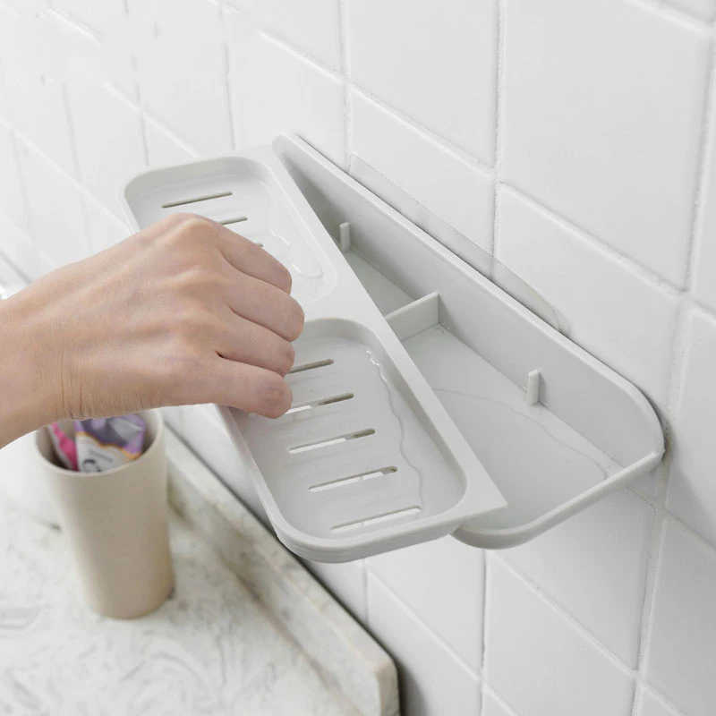 Plastic Soap Storage Rack For Wall Suction Double Layer Draining Soap Organizer Creative Household Bathroom Storage Holder
Plastic Soap Storage Rack For Wall Suction Double Layer Draining Soap Organizer Creative Household Bathroom Storage Holder