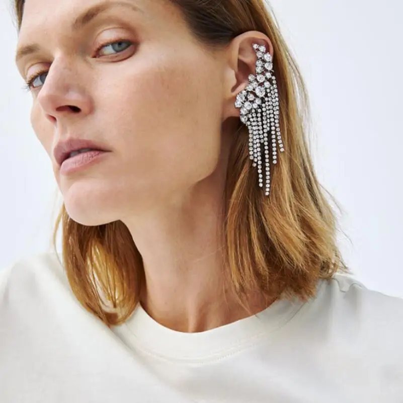 PPG&PGG Za 2019 Crystal Irregular Tassel Drop Earrings For Women Jewelry Accessories Luxury Statement Dangle Earrings
PPG&PGG Za 2019 Crystal Irregular Tassel Drop Earrings For Women Jewelry Accessories Luxury Statement Dangle Earrings