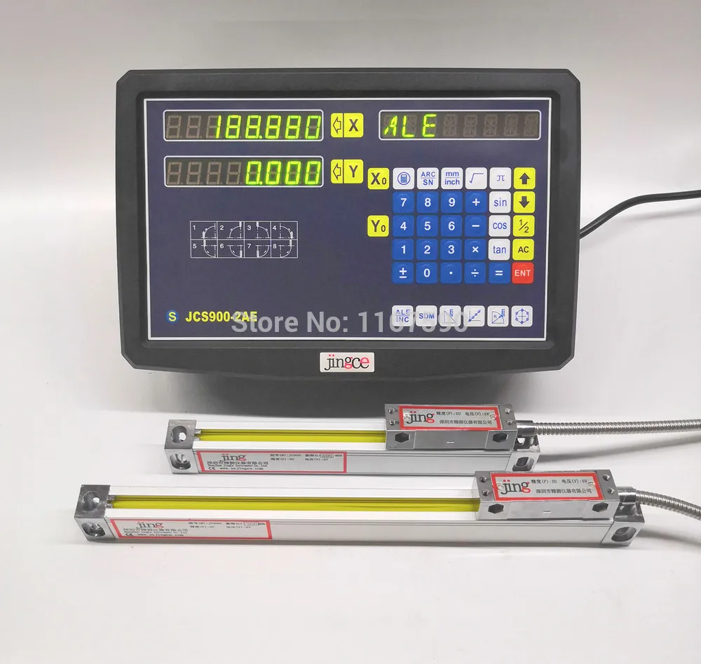 JCS900-2AE 2 Axis digital readout with linear scale linear encoder linear ruler for milling lathe machine
JCS900-2AE 2 Axis digital readout with linear scale linear encoder linear ruler for milling lathe machine