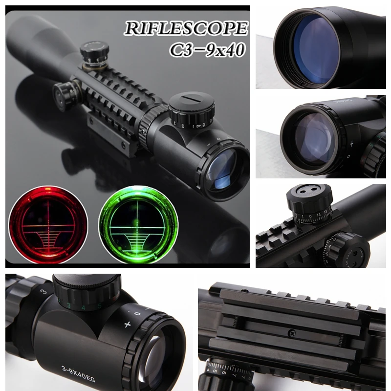 3-9X40 Illuminated Red Laser RiflescoTactical Air Rifle Optic Spotting Scopes For Hunting Camping Hunting Optics
3-9X40 Illuminated Red Laser RiflescoTactical Air Rifle Optic Spotting Scopes For Hunting Camping Hunting Optics