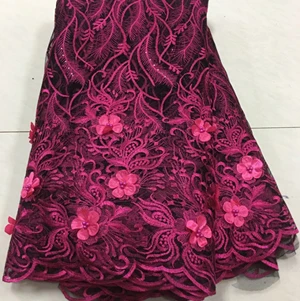 fucshia French Lace Fabric 3D Flowers Embroidered African Tulle Lace Fabric With Beads African Lace Fabric For Wedding ASH003
fucshia French Lace Fabric 3D Flowers Embroidered African Tulle Lace Fabric With Beads African Lace Fabric For Wedding ASH003