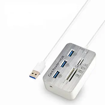 USB HUB Memory Card Reader 3 Port Aluminum USB 3.0 Hub With MS SD M2 TF Multi-In-1 Card Reader For Computer
USB HUB Memory Card Reader 3 Port Aluminum USB 3.0 Hub With MS SD M2 TF Multi-In-1 Card Reader For Computer