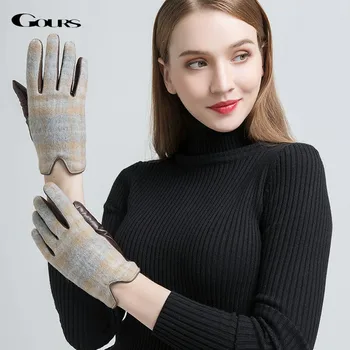Gours Genuine Leather Gloves Women Wool Warm Winter Gloves Brown Real Goatskin Cashmere Driving Mittens New Arrival GSL038
Gours Genuine Leather Gloves Women Wool Warm Winter Gloves Brown Real Goatskin Cashmere Driving Mittens New Arrival GSL038