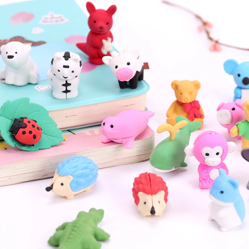 1PC Novelty Animal Rubber Eraser Creative Kawaii Pencil Erasers Stationery School Supplies Papelaria Gift for Kids
1PC Novelty Animal Rubber Eraser Creative Kawaii Pencil Erasers Stationery School Supplies Papelaria Gift for Kids