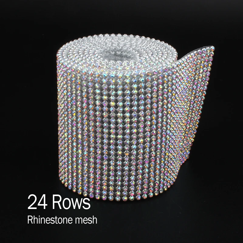 24Rows SS8 crystalAB Rhinestone mesh Aluminum Silver base with glue for garment Bags free shipping
24Rows SS8 crystalAB Rhinestone mesh Aluminum Silver base with glue for garment Bags free shipping