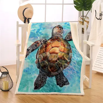 Sea Turtle Throw Blanket Marine Animal Sherpa Fleece Blanket Tortoise Fish Bedspreads Ocean Plush Bedding 150x200cm
Sea Turtle Throw Blanket Marine Animal Sherpa Fleece Blanket Tortoise Fish Bedspreads Ocean Plush Bedding 150x200cm