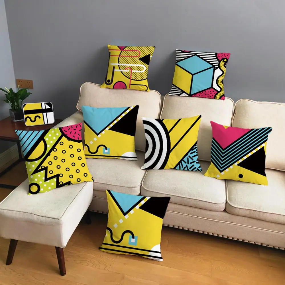 Pop Style Plush Cushion Cover for Sofa Home Decor Patchwork Geometric Throw Pillowcase Print Square Pillow Case 45*45cm
Pop Style Plush Cushion Cover for Sofa Home Decor Patchwork Geometric Throw Pillowcase Print Square Pillow Case 45*45cm