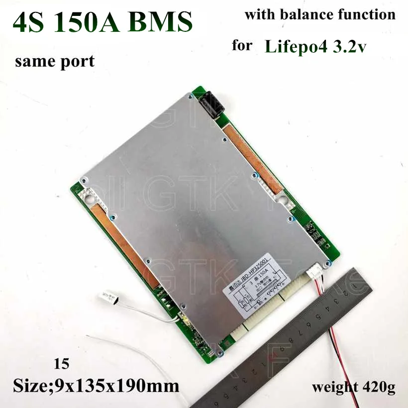 12.8V 150A lifepo4 4s BMS pcb 12V 14.6v 3.6v pcm battery protection board 1500W high power discharge forklift RV EV vehicle 2Kw (2)