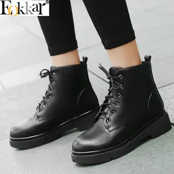 Eokkar 2020 Women Ankle Boot Lace Up Casual Winter Boots Drop Shipping Boots Square Heel Black White Women Shoes Size 34-43
Eokkar 2020 Women Ankle Boot Lace Up Casual Winter Boots Drop Shipping Boots Square Heel Black White Women Shoes Size 34-43