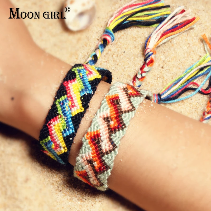 MOON GIRL New Arrival Cotton Rope Chain Lucky Friendship Girls Bracelet Bohemian Fashion Boho Yoga Charms Bracelet Drop Shipping
MOON GIRL New Arrival Cotton Rope Chain Lucky Friendship Girls Bracelet Bohemian Fashion Boho Yoga Charms Bracelet Drop Shipping