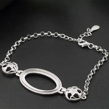 Joanlyn Bracelet Setting for 13x23mm Oval Cabochons White Gold Plated 925 Silver Adjustable Bracelet Blank SL01
Joanlyn Bracelet Setting for 13x23mm Oval Cabochons White Gold Plated 925 Silver Adjustable Bracelet Blank SL01