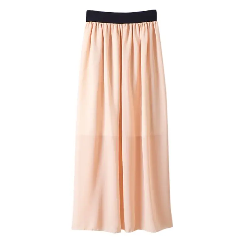 Women Summer Elastic Waist Long Skirt Fashion Solid Double Layer Chiffon Pleated Skirts High Waist Female Skirt
Women Summer Elastic Waist Long Skirt Fashion Solid Double Layer Chiffon Pleated Skirts High Waist Female Skirt