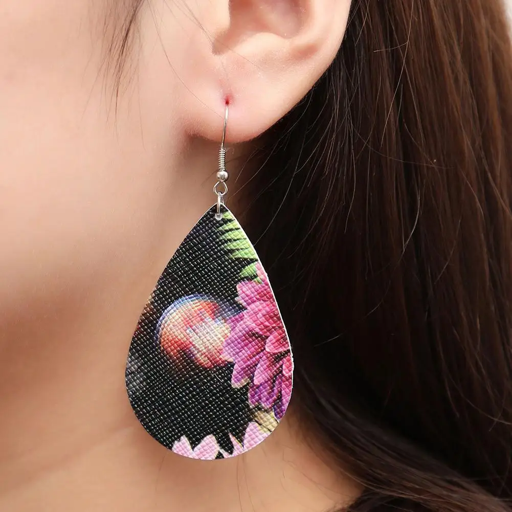 Fashion Faux Leather Water Drop Dangle Leaf Feather Hook Earrings Women Jewelry 2018
Fashion Faux Leather Water Drop Dangle Leaf Feather Hook Earrings Women Jewelry 2018