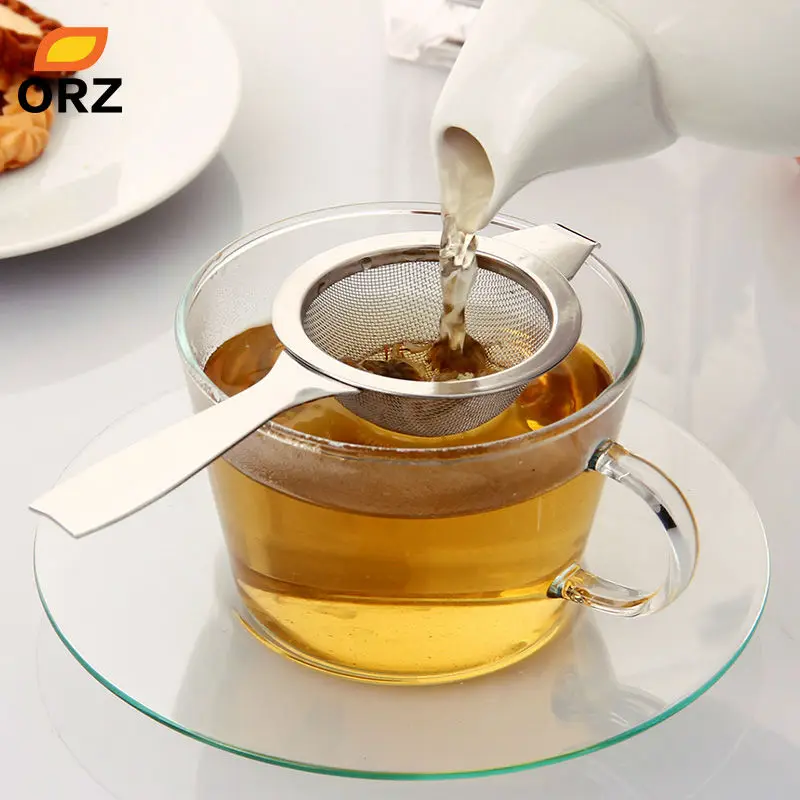 ORZ Tea Strainer Stainless Steel Mesh Coffee Tea Infuser Loose Leaf Green Yellow Fruit Flower Filter Spice Tea Accessories
ORZ Tea Strainer Stainless Steel Mesh Coffee Tea Infuser Loose Leaf Green Yellow Fruit Flower Filter Spice Tea Accessories