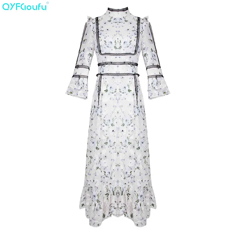QYFCIOUFU 2019 Spring Women Clothes White Midi Dress Long Sleeve Fashion Floral Print Runway Dress Elegant Ruffle Long Dresses
QYFCIOUFU 2019 Spring Women Clothes White Midi Dress Long Sleeve Fashion Floral Print Runway Dress Elegant Ruffle Long Dresses