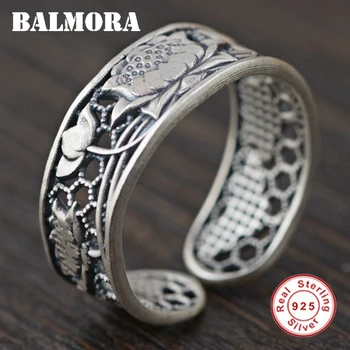 BALMORA 925 Sterling Silver Retro Lotus Flower Hollow Open Stacking Rings for Women Men Couple Gift Cool Punk Fashion Jewelry
BALMORA 925 Sterling Silver Retro Lotus Flower Hollow Open Stacking Rings for Women Men Couple Gift Cool Punk Fashion Jewelry